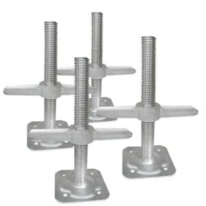 Kit de 4 Niveladores de Tornillo (Gatos) para Andamio – Ajustables y Alta Resistencia ( Arriendo )